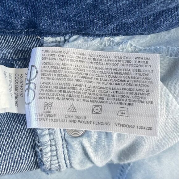 Anne Klein Straight Leg Jeans Womens Size 16 Dark Wash Frayed Hem - Picture 10 of 10